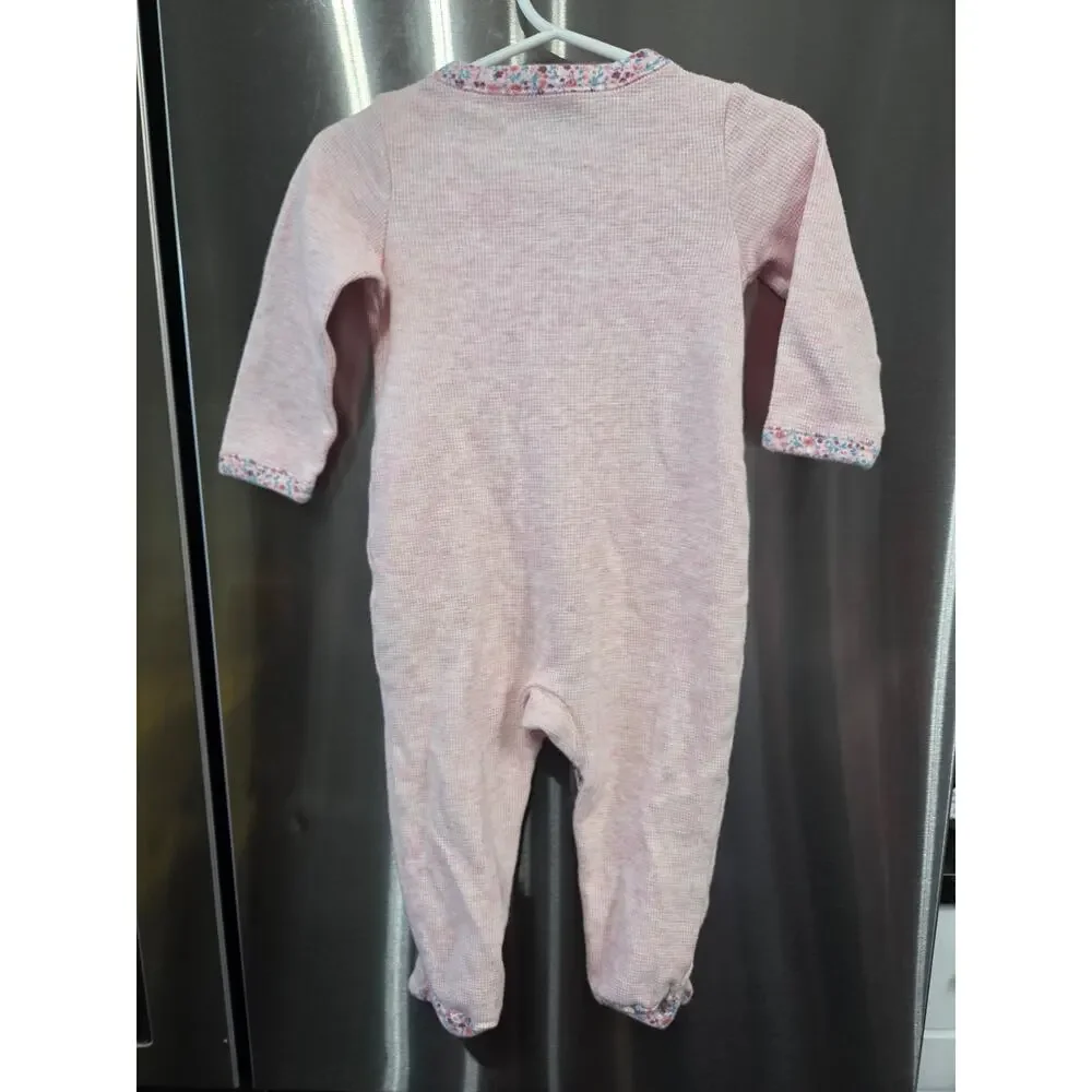 5/$15 Waffle Knit Pink Sleeper - Carter's - 9mo